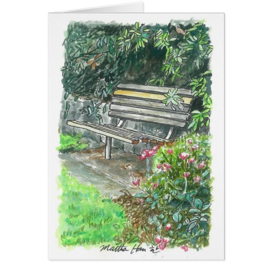 A resting bench cards (Front)