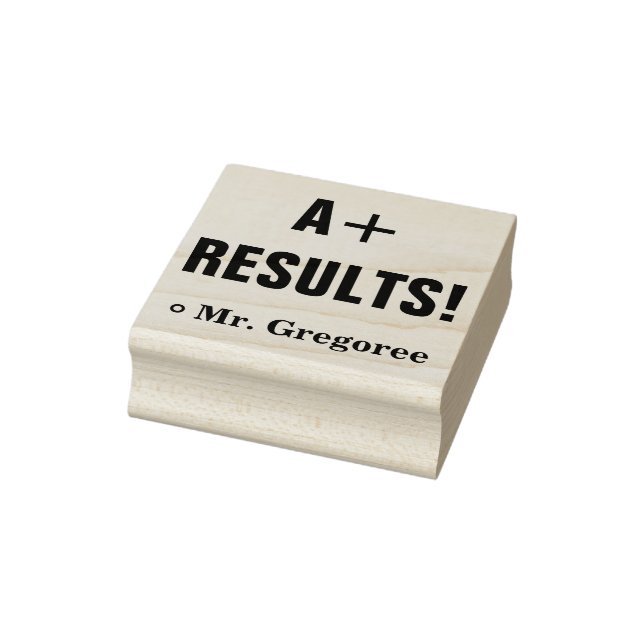 "A+ RESULTS!" Commendation Rubber Stamp (Stamp)