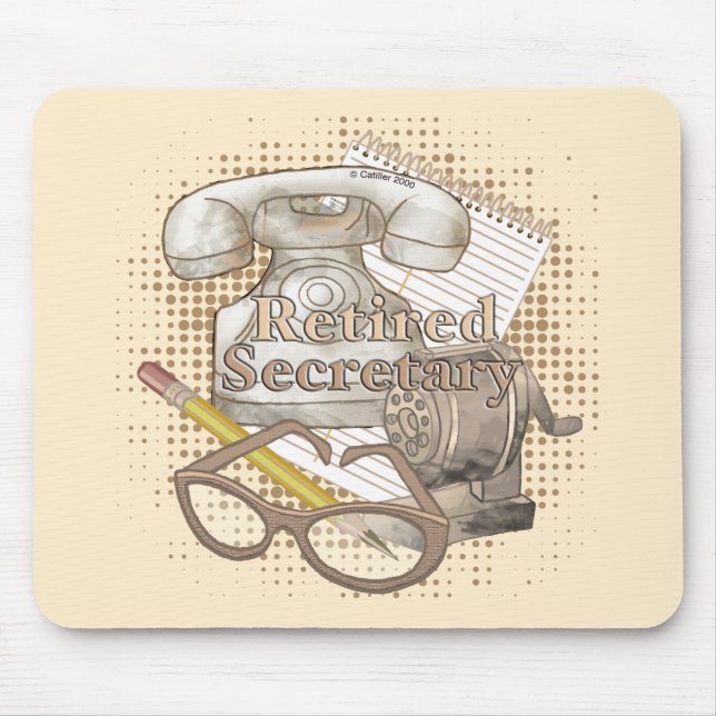 A Retired Secretary Mouse Pad (Front)