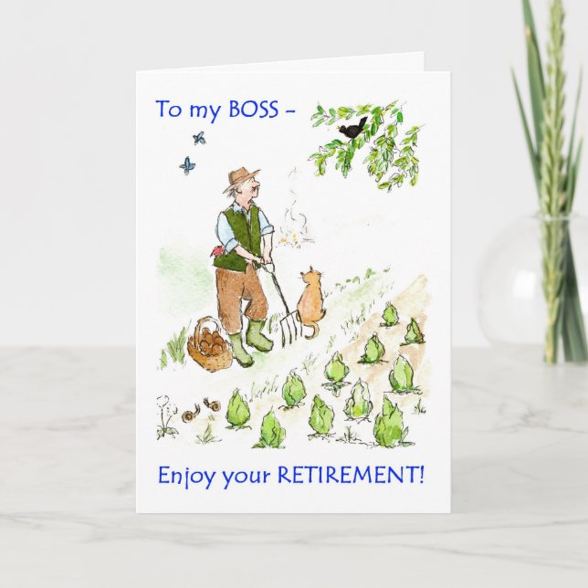 A Retirement Greeting Card for a Boss (Front)