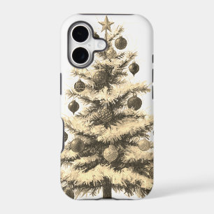 A Retro Christmas In Black + White On iPhone 17 Case