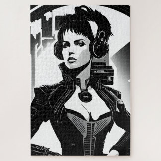 A retro in cyberpunk music jigsaw puzzle