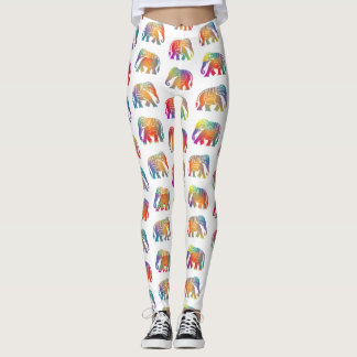 A Retro Style Elephant Design Leggings