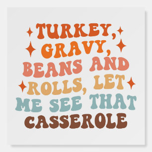 A Retro Thanksgiving Dinner Foam Board