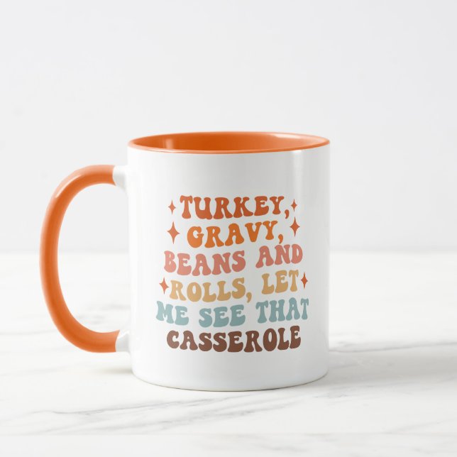 A Retro Thanksgiving Dinner Mug (Left)