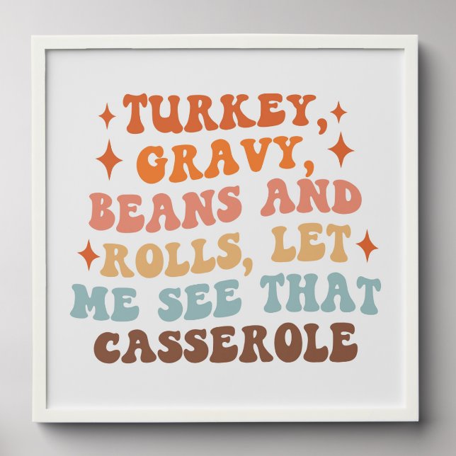A Retro Thanksgiving Dinner Peel And Stick Photo Tile (Front Set)