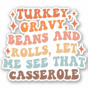 A Retro Thanksgiving Dinner Sticker