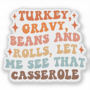 A Retro Thanksgiving Dinner Sticker