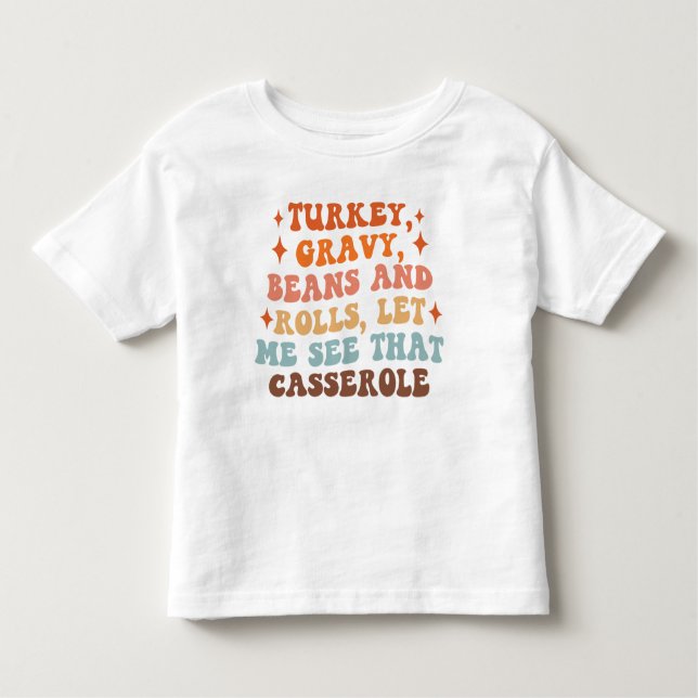 A Retro Thanksgiving Dinner Toddler T-shirt (Front)
