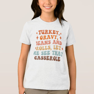 A Retro Thanksgiving Dinner Tri-Blend Shirt