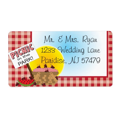 A Reunion  Picnic in the Park  Any Occasion Label