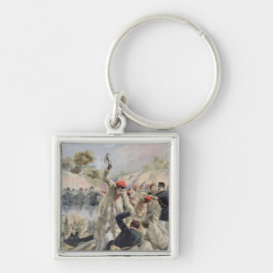 A Revolt of French Anarchists in Guyana Keychain