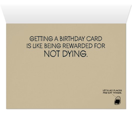 A Reward for Not Dying Funny Cow-Themed Birthday (Inside Horizontal (Bottom))