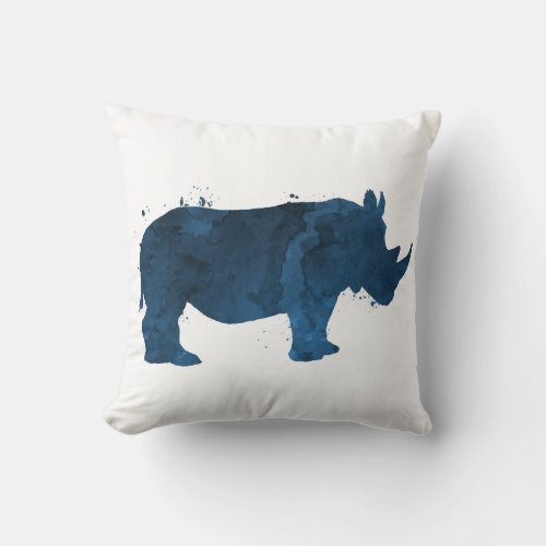 A rhino throw pillow
