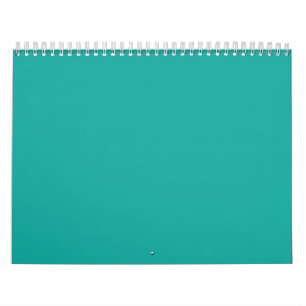 A rich teal green area highlighted by a contrastin calendar