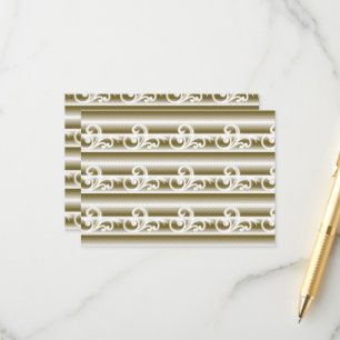 A richly colored rug features a symmetrical geomet enclosure card