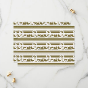 A richly colored rug features a symmetrical geomet save the date