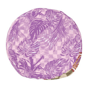 A richly patterned textile design featuring shades pouf