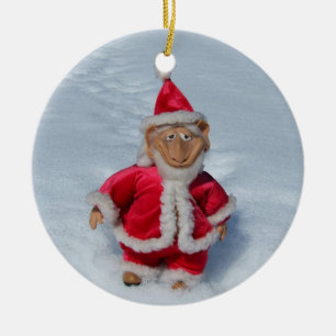 A Right Jolly Old Elf Ceramic Ornament