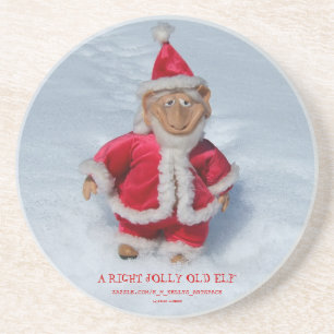 A RIGHT JOLLY OLD ELF DRINK COASTER