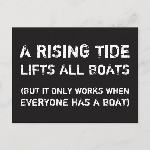 A RISING TIDE Social Justice Equality Postcard