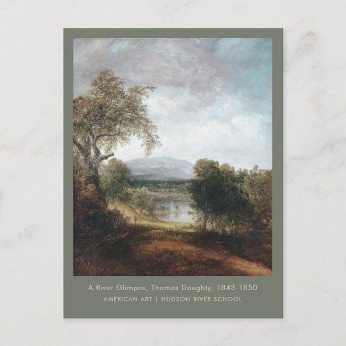A River Glimpse Doughty Art Landscape Painting Postcard