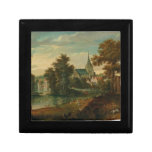 A river landscape with two patriarchs near a town  gift box