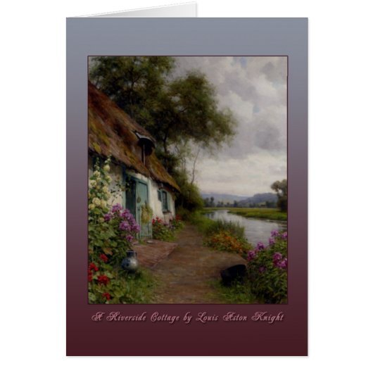 A Riverside Cottage by Louis Aston Knight Cards (Front)