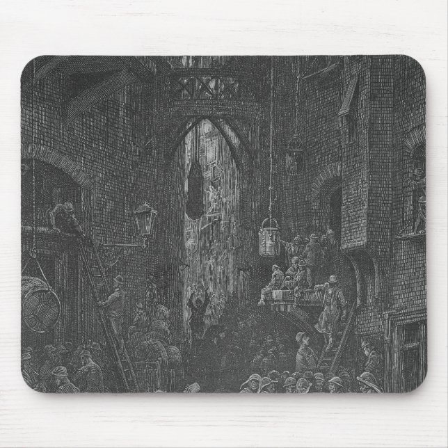 A Riverside Street, from 'London, a Mouse Pad (Front)