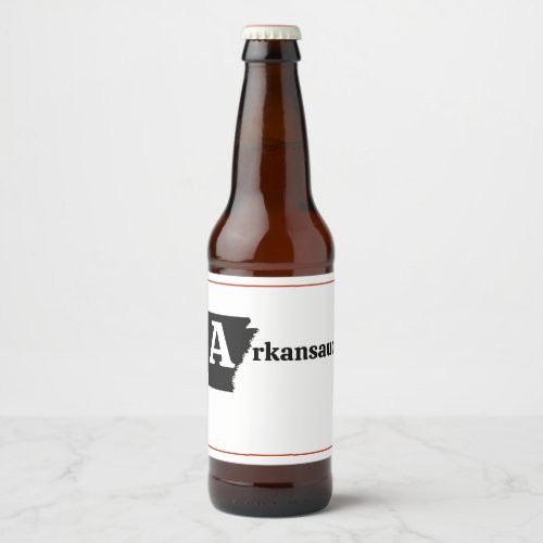 A rkansauce beer bottle label
