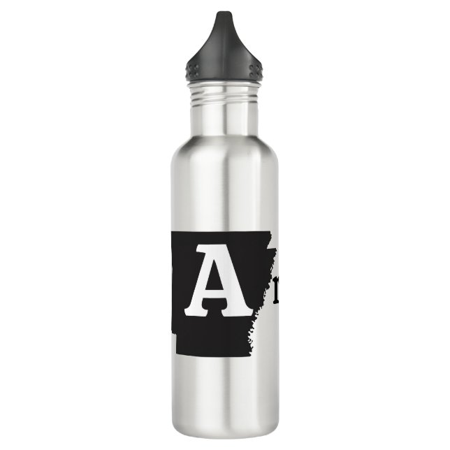 A rkansip stainless steel water bottle (Left)