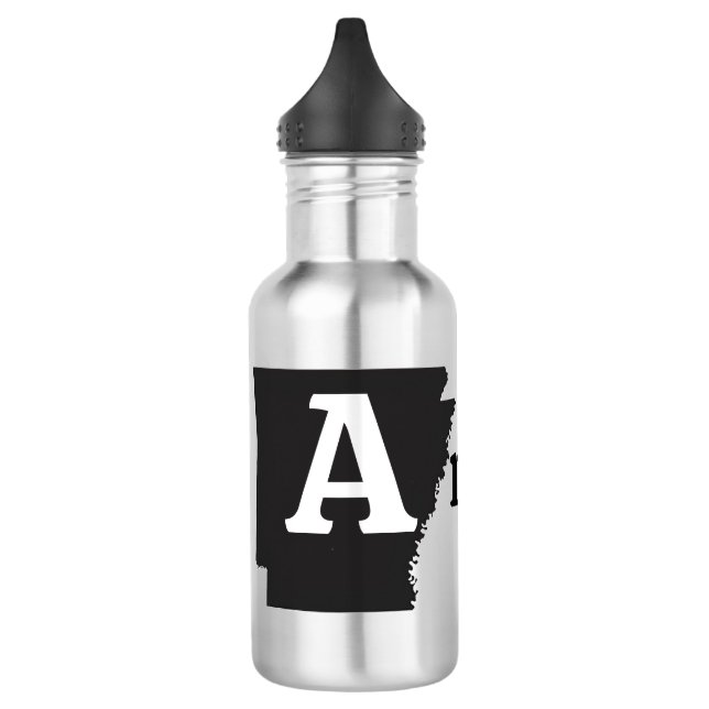 A rkansip stainless steel water bottle (Left)