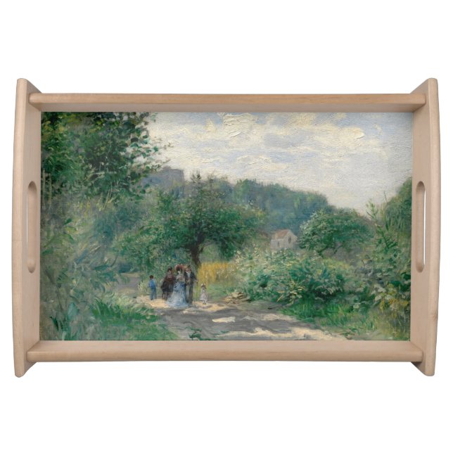 A Road in Louveciennes by Auguste Renoir Serving Tray (Front)