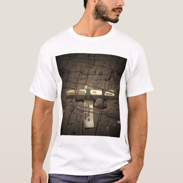 A road repair crew places a cross T-Shirt (Front)