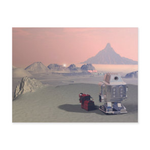 A Robot and His Dog 2 Postcard