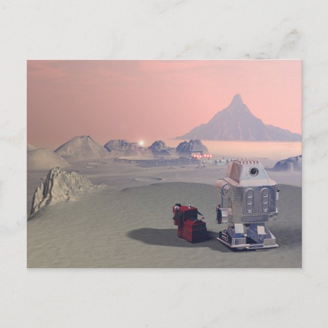 A Robot and His Dog 2 Postcard (Front)