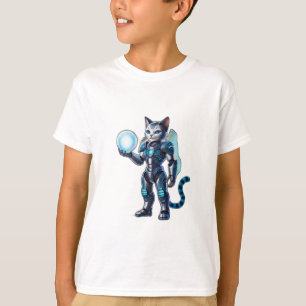 A robot cat with futuristic armor, T-Shirt