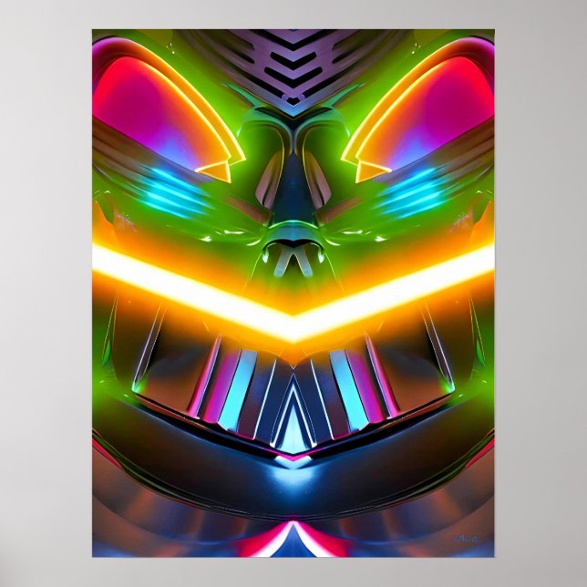 A Robot World Breathing Down Your Neck Poster (Front)