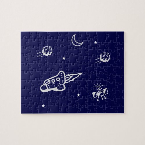 A Rocket in Outerspace Jigsaw Puzzle