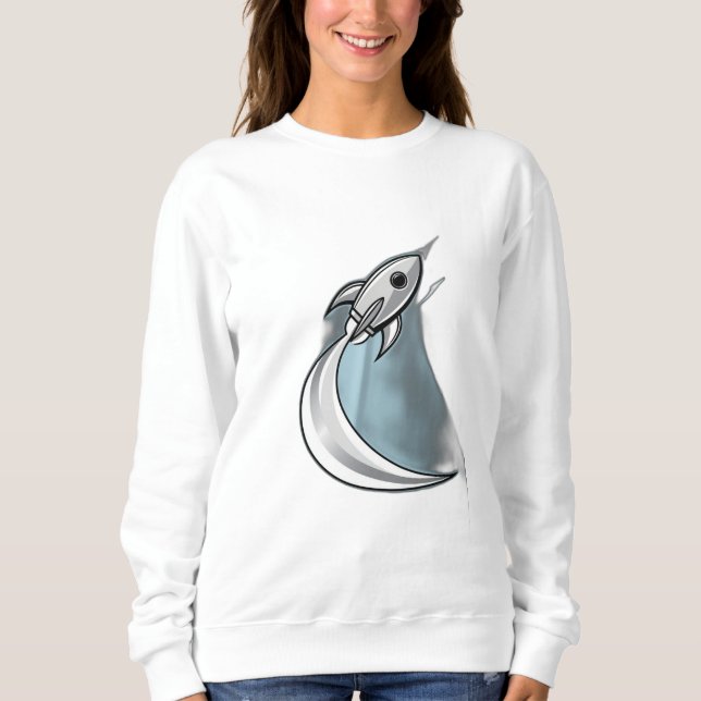 A rocket launching, sweatshirt (Front)