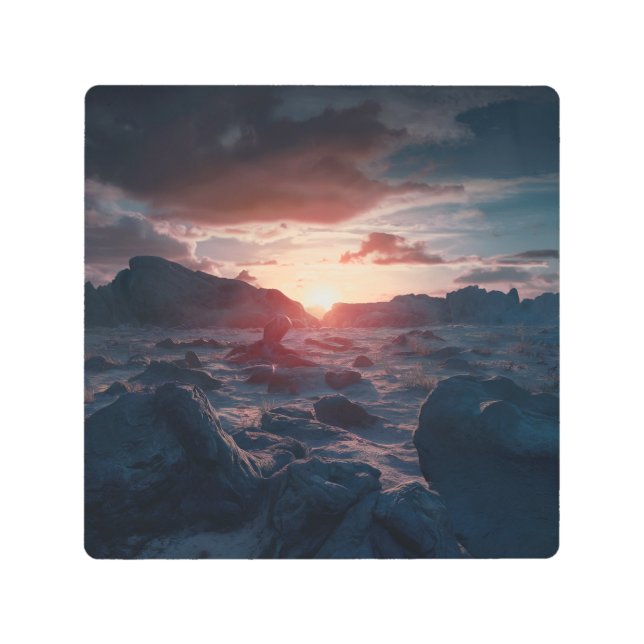 A Rocky Landscape Metal Print (Front)