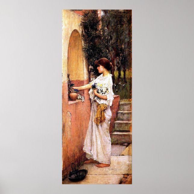 A Roman Offering by John William Waterhouse Poster (Front)