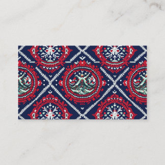 A romantic atmosphere in a warm house on a winter business card