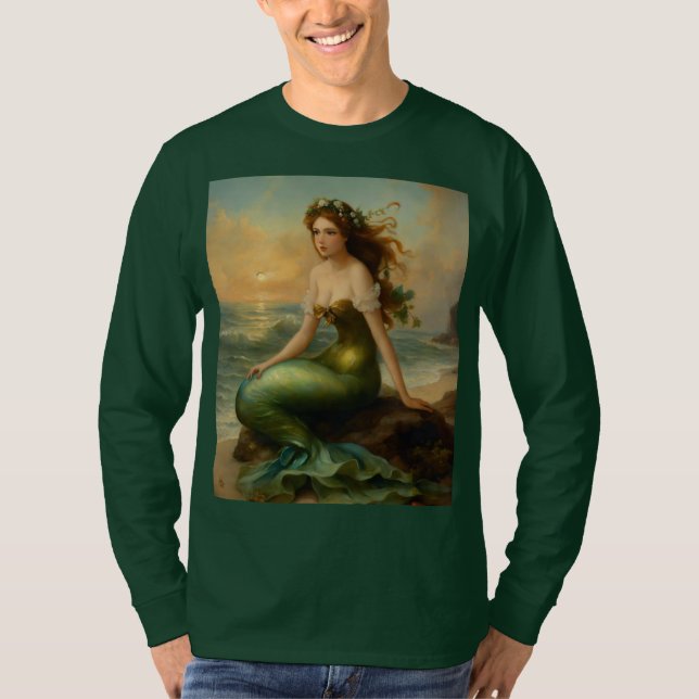 A Romantic Ode to Mermaids in 18th Century Splendo T-Shirt (Front)