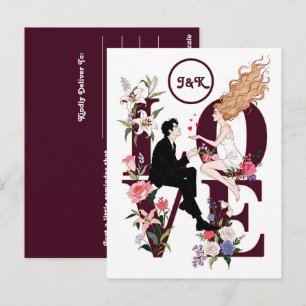 A romantic personalized Valentine’s Day Postcard