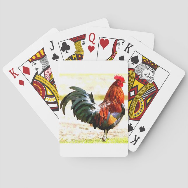 A Rooster Poker Cards (Back)