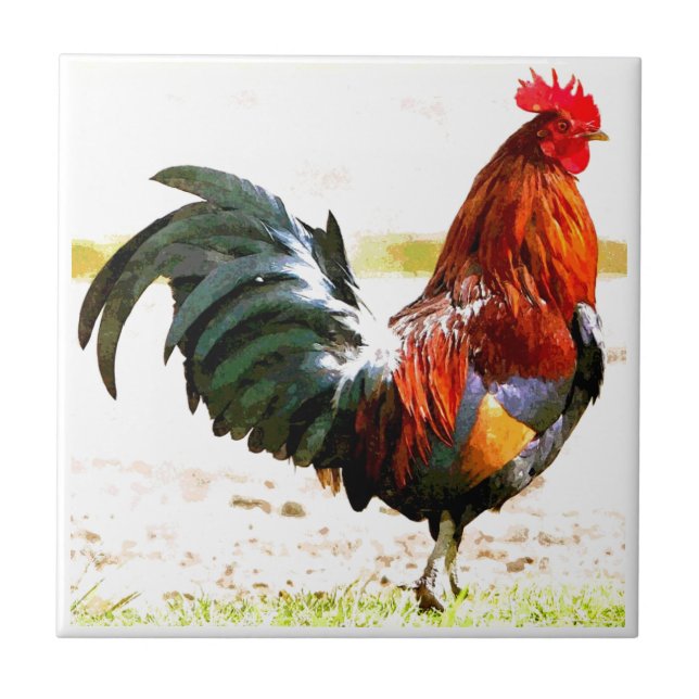 A Rooster Tile (Front)