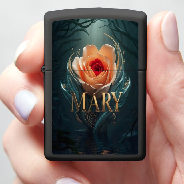A Rose for Mary Zippo Lighter (In Hand)