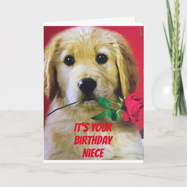 **A ROSE** FOR MY NIECE "YOUR BIRTHDAY CARD (Front)
