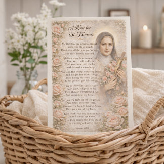 A Rose for St. Thérèse Devotional Note Card